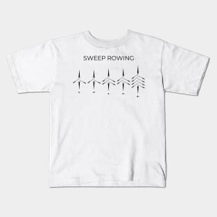 Sweep rowing aesthetic design Kids T-Shirt